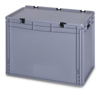 Extra Deep Solent Plastics Stacking Plastic Container with Hinged Lid