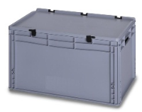 Deep Solent Plastics Stacking Plastic Container with Hinged Lid