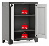 Titan Low Cabinet - Water Resistant Outside Storage Cupboard Garden Locker