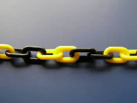 Plastic Chain (Black/Yellow) Per Metre