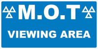 MoT Viewing Area Sign (Large)300x600mm