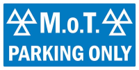 MoT Parking ONLY Sign 300 x 600mm