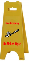A Frame Warning Sign (No Naked Flame)