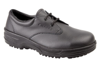 Toesavers  Ladies Cofra Black Leather Lace Safety Shoe 2200