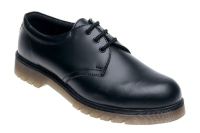 Toesavers  Black Leather Aircushioned Safety Shoe AC02