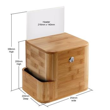 Bamboo Wood Stylish Suggestion Box