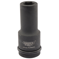 Draper Expert 17mm 3/4" Square Drive Hi-Torq&#174; 6 Point Deep Impact Socket 05049