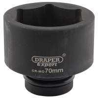 Draper Expert 70mm 1" Square Drive Hi-Torq&#174; 6 Point Impact Socket 05131
