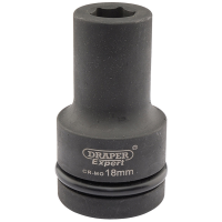 Draper Expert 18mm 1" Square Drive Hi-Torq&#174; 6 Point Deep Impact Socket 05133