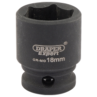 Draper Expert 18mm 3/8" Square Drive Hi-Torq&#174; 6 Point Impact Socket 06878