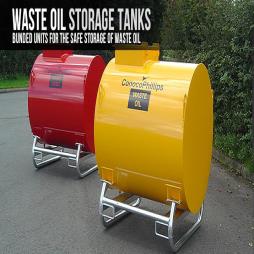 Bunded waste oil tanks 