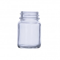 120ml Clear Glass Powder Jar