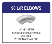 Stainless Steel 90 Degree Long Radius Elbows