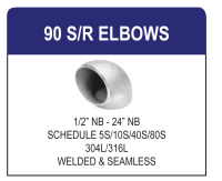 Stainless Steel 90 Degree Short Radius Elbows
