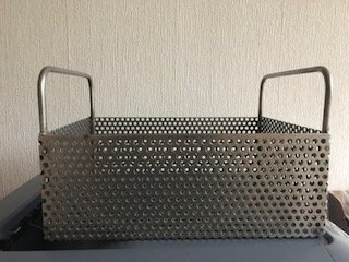 Small stainless steel basket