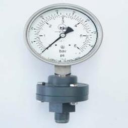 Chemical Seal Gauge With PVC Bolted Seal