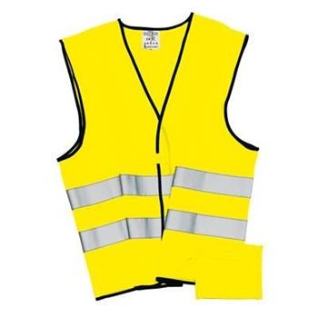 High Visibility Tabard Security Vest In Neon Fluorescent Safety Yellow