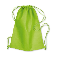 NON WOVEN DRAWSTRING DUFFLE BAG IN LIME