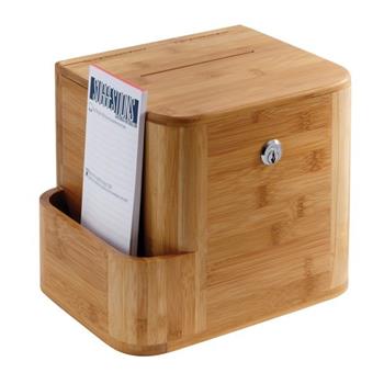 Ballot Box Bamboo Wood Stylish Suggestion Box