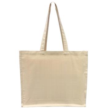 Natural Cotton Canvas Bag with Gusset