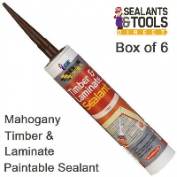  Everbuild Timber and Laminate Sealant Box of 6 - Mahogany