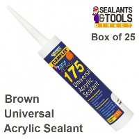 Everbuild 175 Universal Acrylic Sealant Box of 25 - Brown