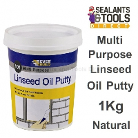 Everbuild 101 Multi Purpose Linseed Oil Putty Metal and Wood 1kg Natural