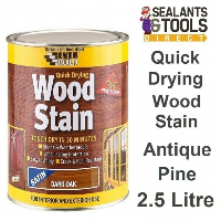 Everbuild Quick Drying Satin Wood Stain 2.5 Litre - Antique Pine