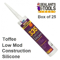 Everbuild 335 LM Silicone Construction Sealant Box of 25 - Toffee