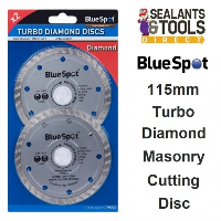Blue Spot Diamond Turbo Masonry Cutting Disc 115mm 19550 Pk 2