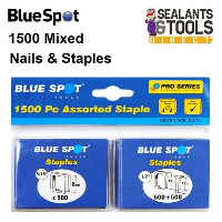 Blue Spot 1500 Piece Mixed Stapler Staples and Nails 35115