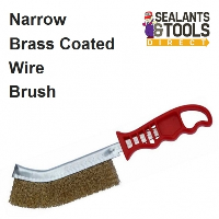 Narrow Brass Coated Wire Brush