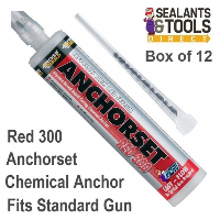 Everbuild Anchorset Red Chemical Anchor Resin 300ml box of 12