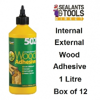 Everbuild 502 All Purpose Weatherproof Wood Adhesive 1 litre Box 12