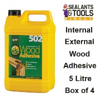Everbuild 502 All Purpose Weatherproof Wood Adhesive 5 litre Box of 4
