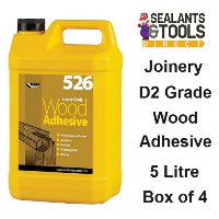 Everbuild 526 Joinery D2 Wood Adhesive 5 litre Box of 4 JGWOOD5