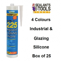 Everbuild 225 Industrial and Glazing Silicone Box of 25