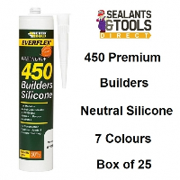 Everbuild 450 Premium Builders Silicone Sealant C3 box of 25
