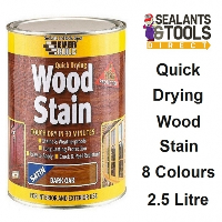 Everbuild Quick Drying Satin Wood Stain 2.5 Litre - 8 Colours