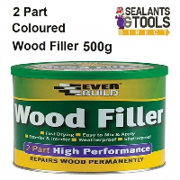 Everbuild 2 Part Coloured Wood Filler 500g 8 Colours