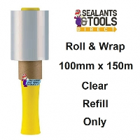 Roll and Wrap Mini Clear Stretch Hand Wrap Refill 100mm x 150 meters