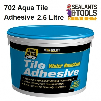 Everbuild 702 Aqua Plus Water Resistant Tile Adhesive 2.5 Litre RES02