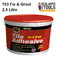 Everbuild 703 Fix and Grout Tile Adhesive Brilliant White 2.5 litre FIX02