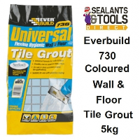Everbuild 730 Flexible Hygienic Universal Wall and Floor Grout 5Kg