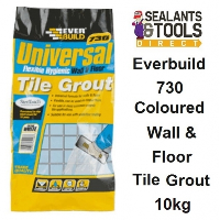 Everbuild 730 Flexible Universal Hygienic Wall and Floor Grout 10Kg 