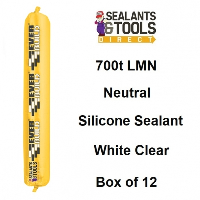 Everbuild 700T LM Silicone Sealant 600ml White Clear Box of 12