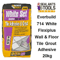 Everbuild 714 White Set Flexiplus Tile Adhesive and Grout 20Kg WSPLUS20