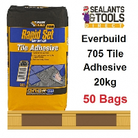 Everbuild 705 Rapid Set Tile Mortar Adhesive 20kg 50 Bag Pallet