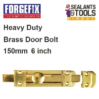 Forgefix Brass Heavy Duty Sliding Door Bolt 150mm FGEDBLTHVBR6 