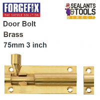 Forgefix Brass Sliding Door Barrel Bolt 75mm 3 inch FGEDBLTBR3